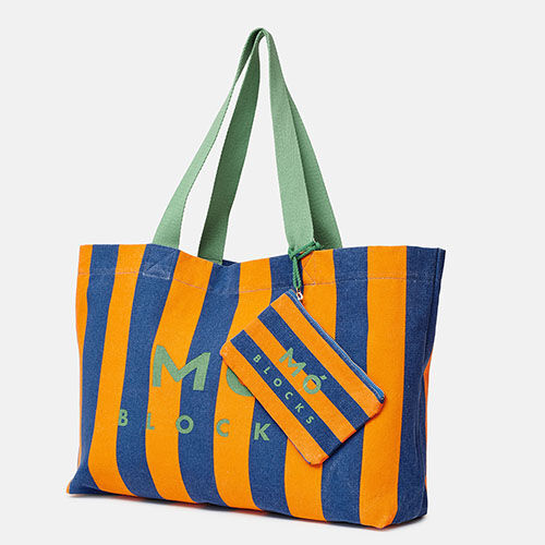 BOLSA BLOCKS AZUL/LARANXA