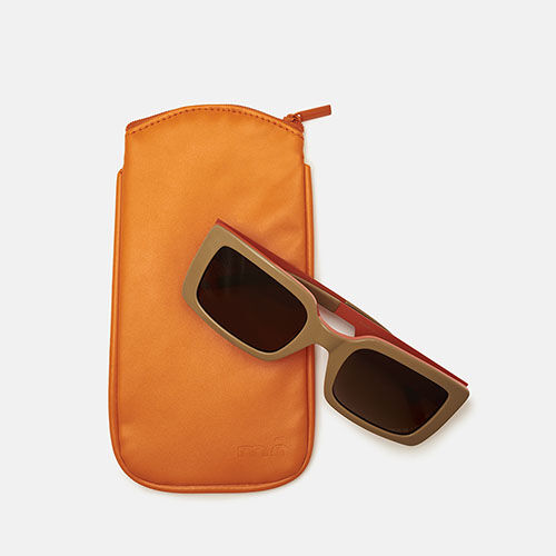 POUCH FLOW BEIXE E LARANXA