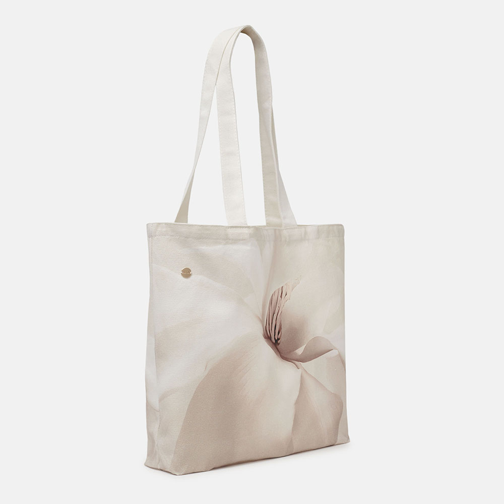 TOTE BAG FLOR BEIGE BOUQUET,, large image number 1